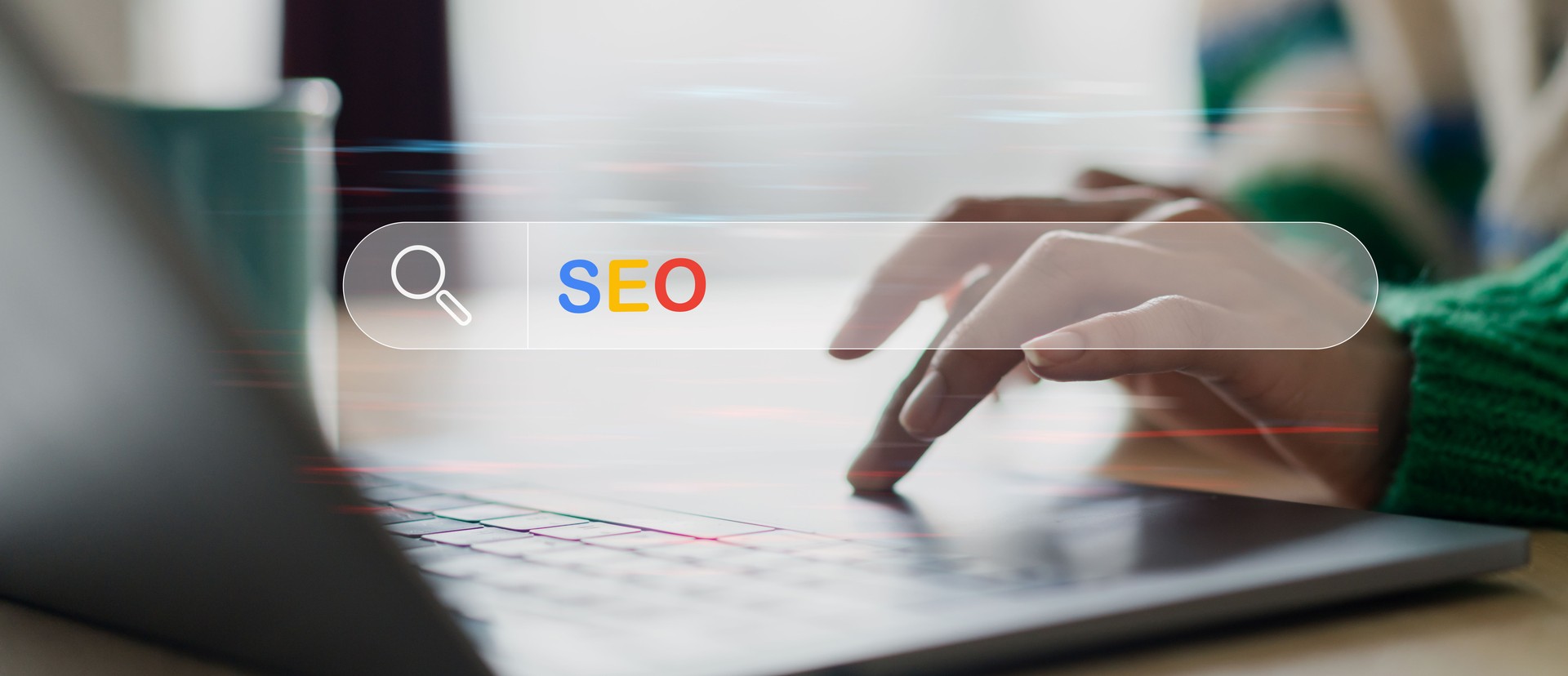 Human use laptop with Search engine optimization SEO networking concept, Searching browsing Internet data Information, Marketing, website, analysis, traffic ranking, optimization website